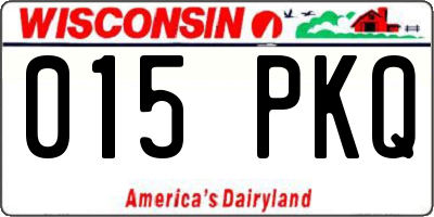 WI license plate 015PKQ