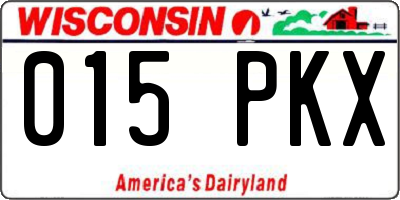 WI license plate 015PKX
