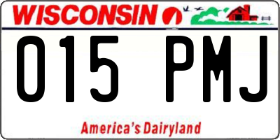 WI license plate 015PMJ