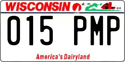 WI license plate 015PMP