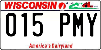 WI license plate 015PMY