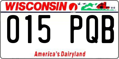 WI license plate 015PQB