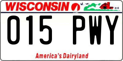 WI license plate 015PWY
