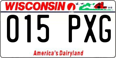 WI license plate 015PXG
