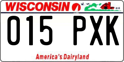 WI license plate 015PXK