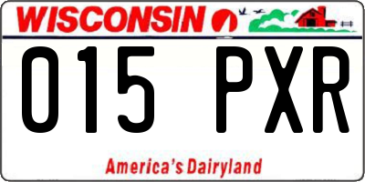 WI license plate 015PXR