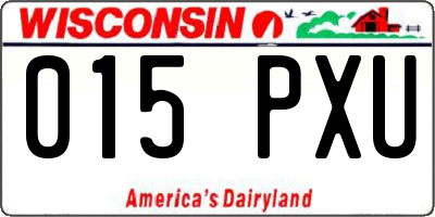 WI license plate 015PXU