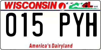 WI license plate 015PYH