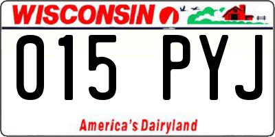 WI license plate 015PYJ