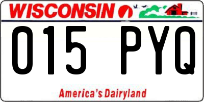 WI license plate 015PYQ