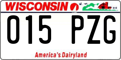 WI license plate 015PZG