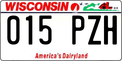 WI license plate 015PZH