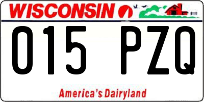 WI license plate 015PZQ