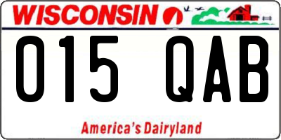WI license plate 015QAB