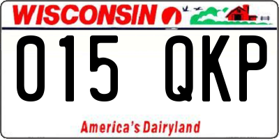 WI license plate 015QKP