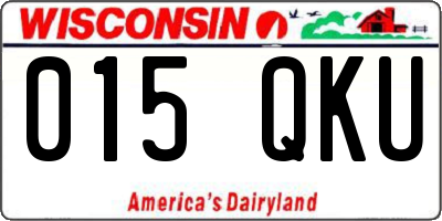 WI license plate 015QKU