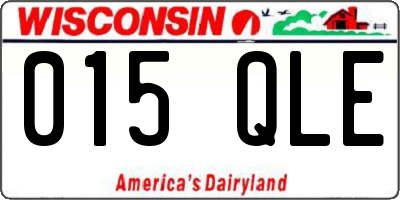 WI license plate 015QLE