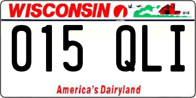 WI license plate 015QLI