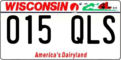 WI license plate 015QLS