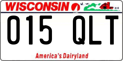 WI license plate 015QLT