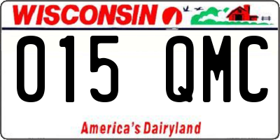 WI license plate 015QMC