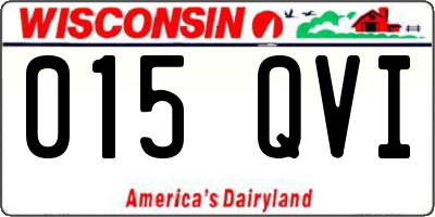 WI license plate 015QVI
