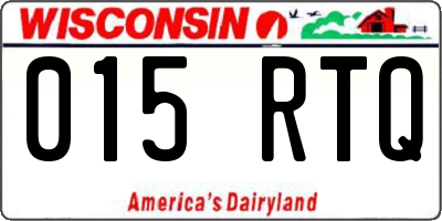 WI license plate 015RTQ