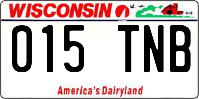 WI license plate 015TNB