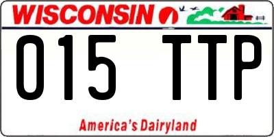 WI license plate 015TTP