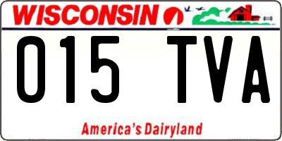 WI license plate 015TVA