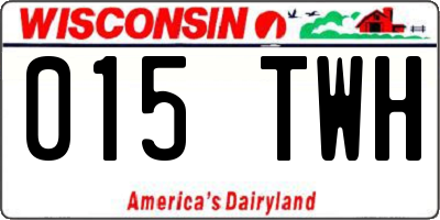 WI license plate 015TWH