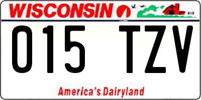 WI license plate 015TZV