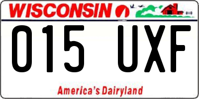 WI license plate 015UXF