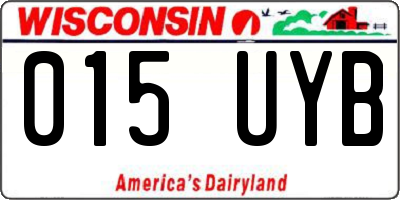 WI license plate 015UYB