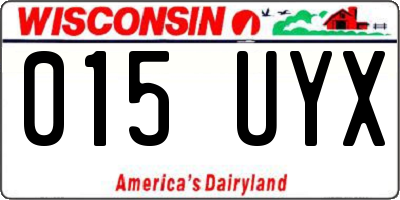 WI license plate 015UYX