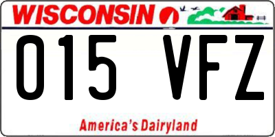 WI license plate 015VFZ