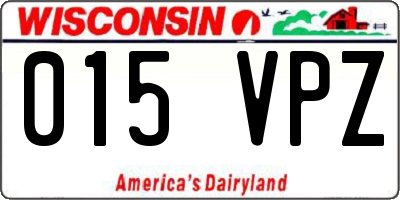 WI license plate 015VPZ