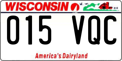 WI license plate 015VQC
