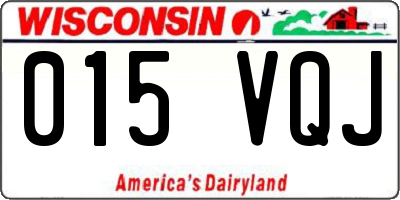 WI license plate 015VQJ