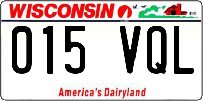 WI license plate 015VQL