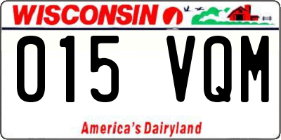WI license plate 015VQM