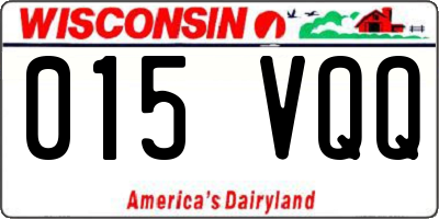 WI license plate 015VQQ