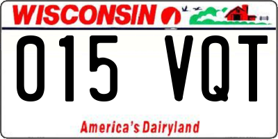 WI license plate 015VQT