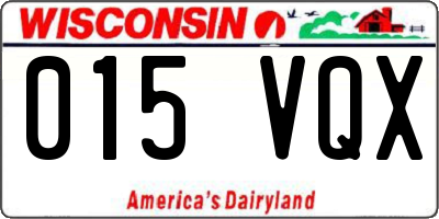 WI license plate 015VQX