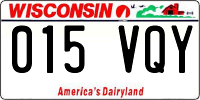 WI license plate 015VQY