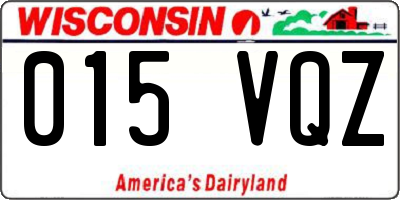 WI license plate 015VQZ
