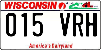 WI license plate 015VRH