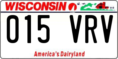 WI license plate 015VRV