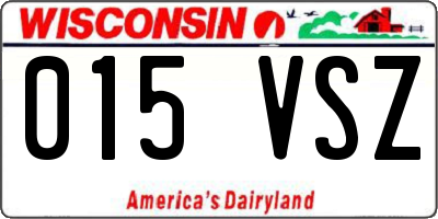WI license plate 015VSZ