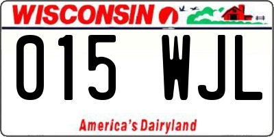 WI license plate 015WJL